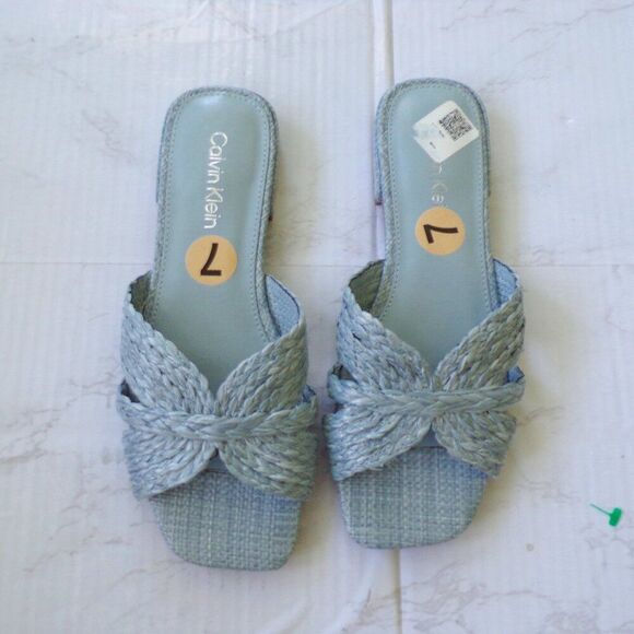 NWT Calvin Klein blue sandals 7 - Picture 1 of 7